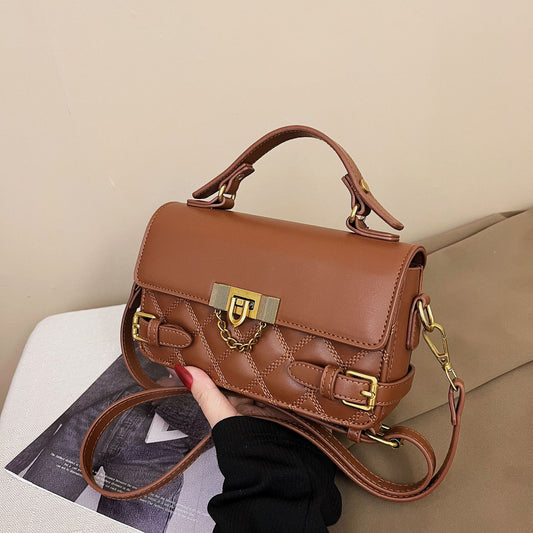Women's Diamond Pattern Trendy Retro Versatile Summer Women's Messenger Bag