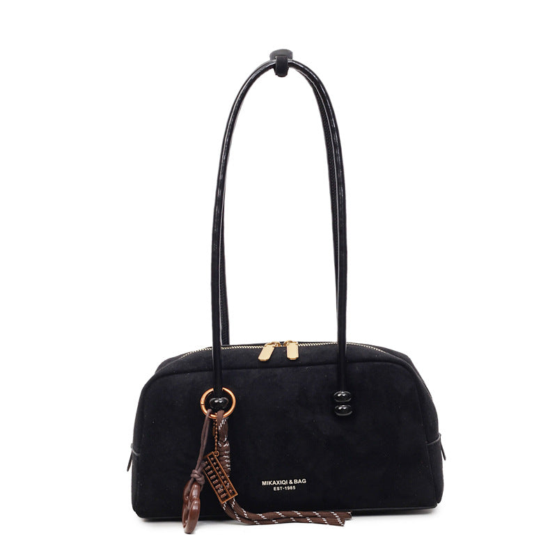 Women's Boston Light Luxury High-grade Suede Commuter Large Bags