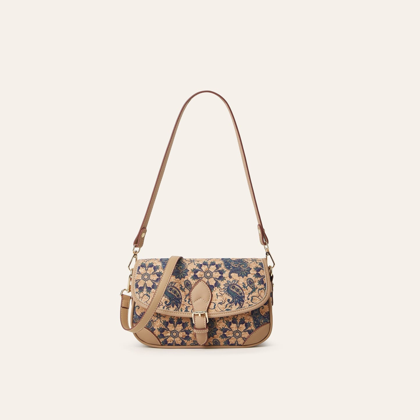 Women's Printed Cork Bark Niche Design Underarm Women's Shoulder Bag