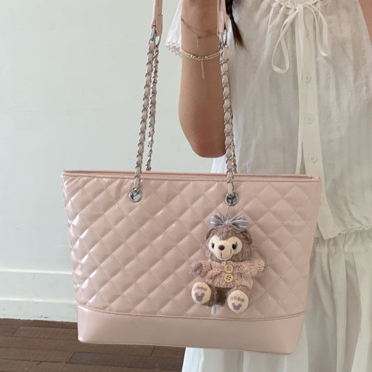 Women's Diamond Pattern Chain Retro Fashion Class Shoulder Bags