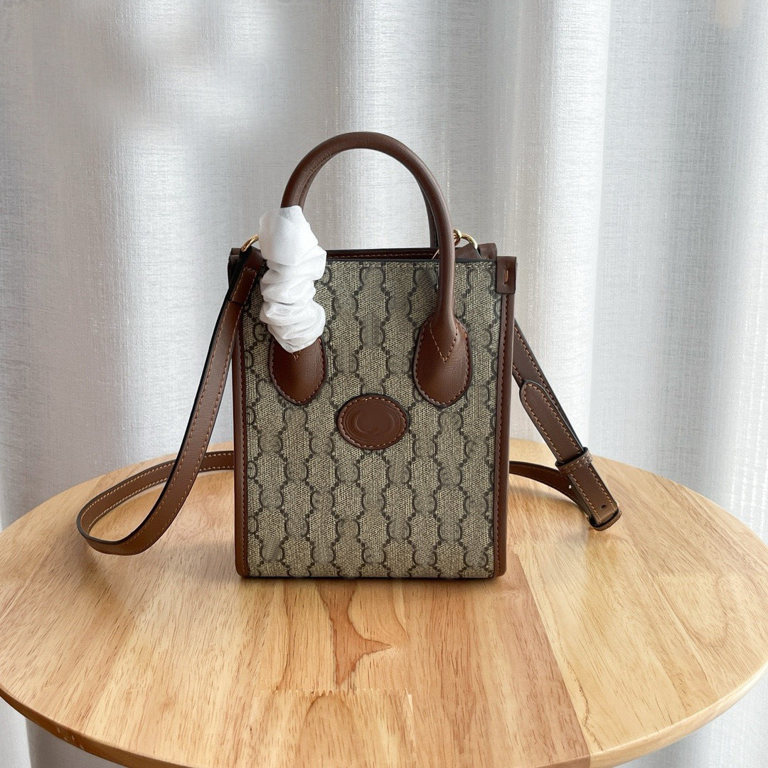 Women's Genuine Leather Music Scores Classic Presbyopic Tote Bag