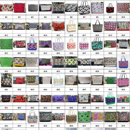 Women's Beach Printed Large Full Hole Handbags