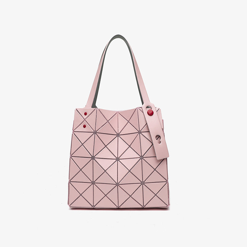 Women's Trendy Diamond Geometric Rhombus Box Triangle Glossy Handbags