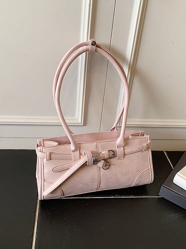Women's Niche Pink Retro Portable Commuter Hot Buckle