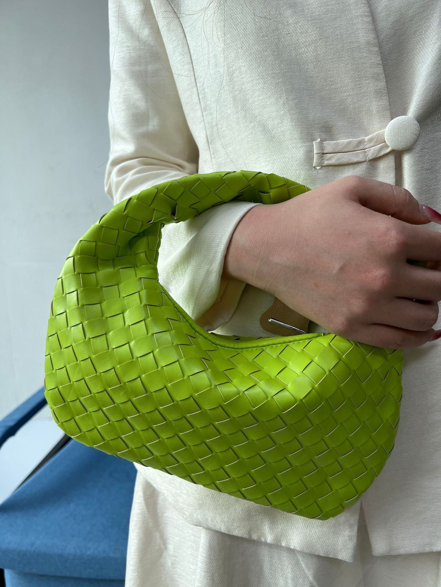 Women's Woven Popular Horn Knotted Portable Underarm Bags