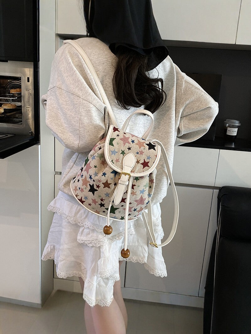 Women's High-grade Pattern Korean Style Design Fashion Backpacks