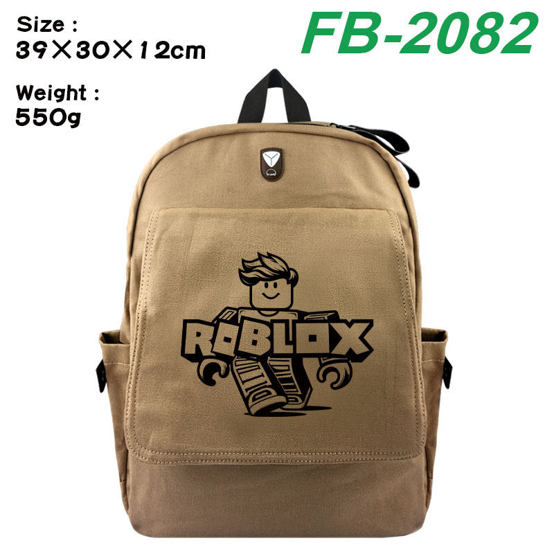 Peripheral Printing Stylish Canvas Large Capacity Leisure Backpack