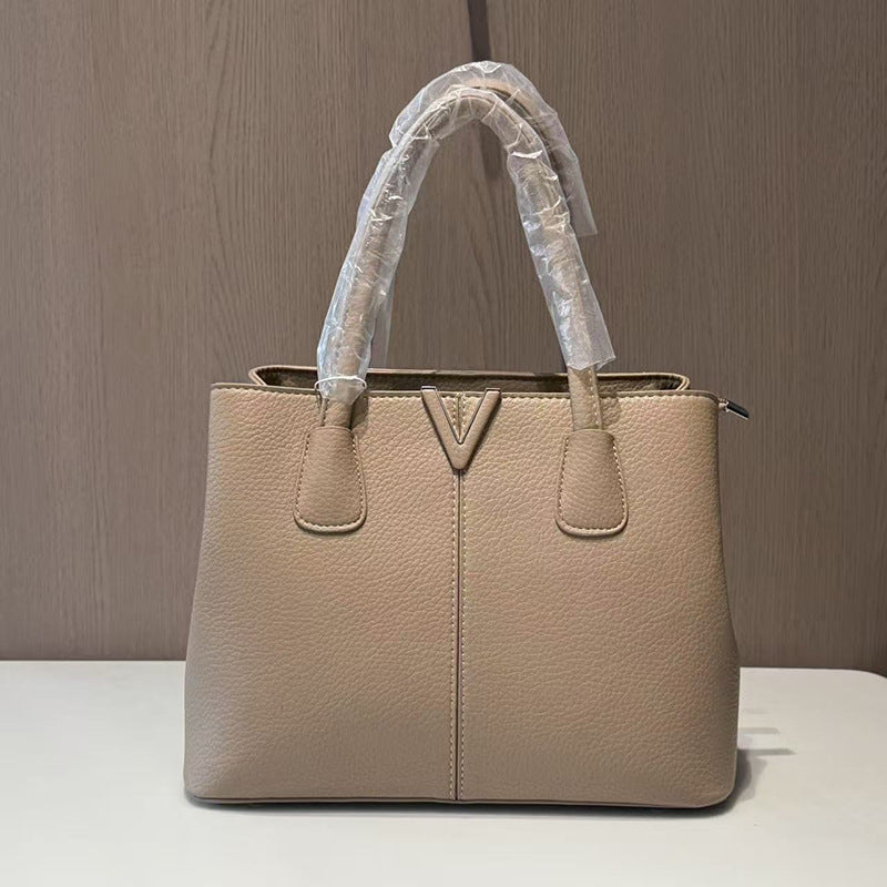 Women's Fashion Litchi Pattern High Quality Large Women's Handbag