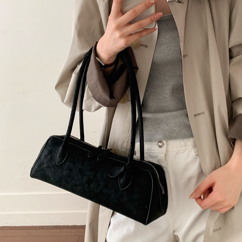 Women's Stick Large Capacity Mori Cute Trendy Frosted Underarm Bag