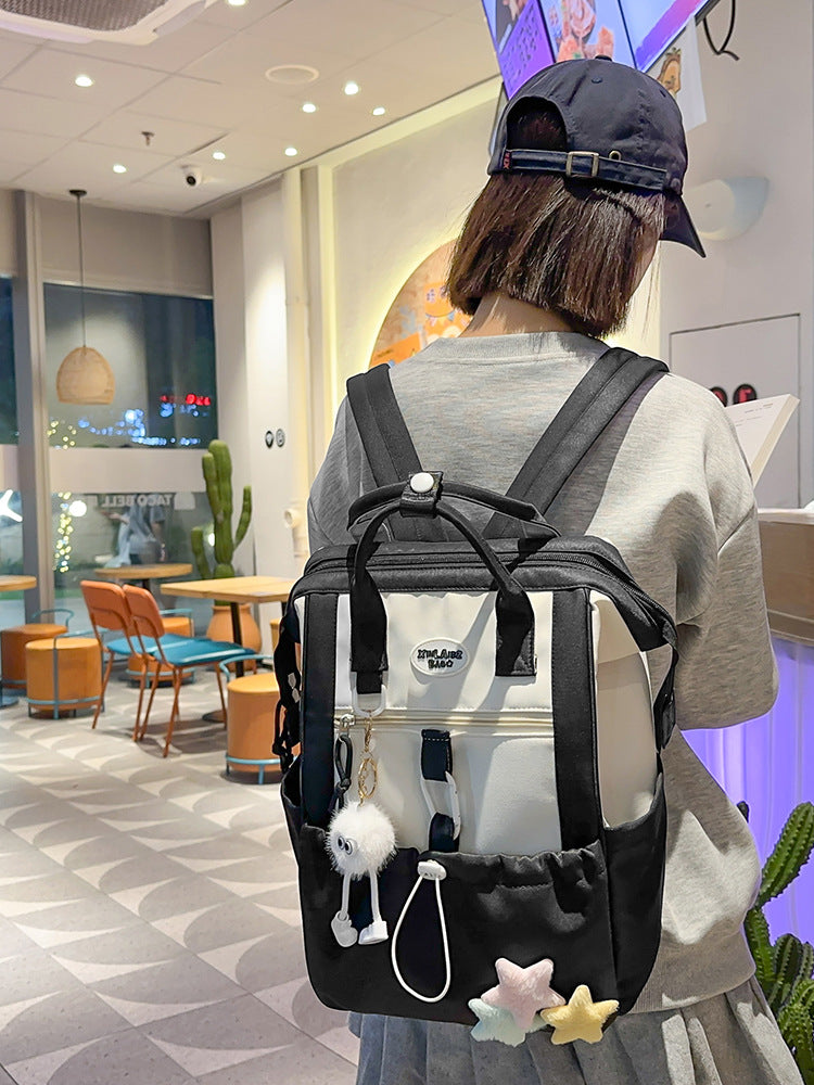 Primary Large Capacity Portable Junior High Good-looking College Leisure Backpack