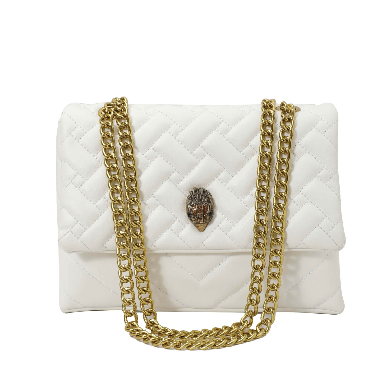 Women's Texture Rhombus Embroidery Thread Single Eagle Women's Messenger Bag