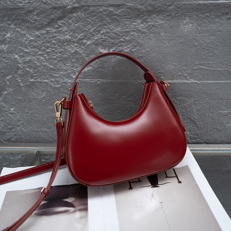 Women's Genuine Leather Fashionable Underarm Niche Western Women's Shoulder Bag