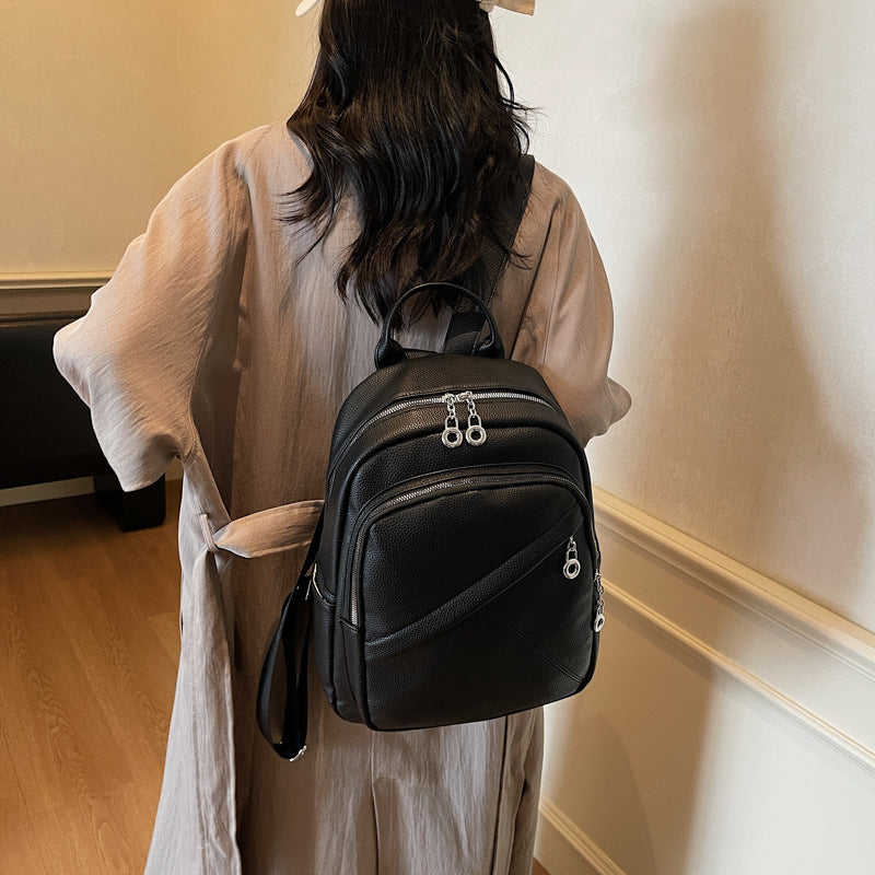 Versatile Women's Retro Fashion Commuter Textured Women's Backpack