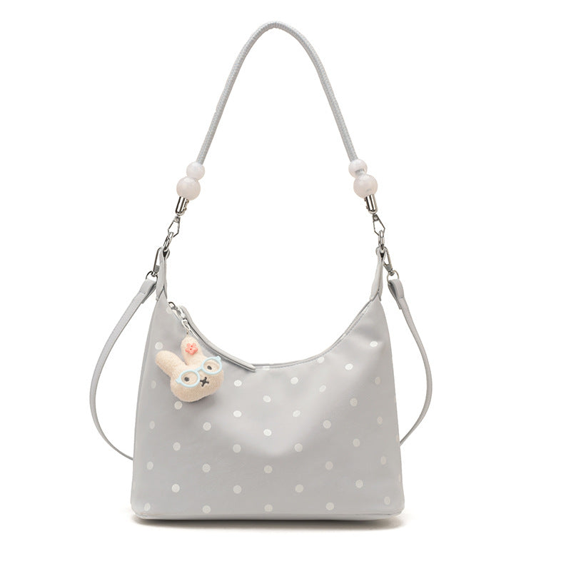 Women's Korean Style Niche Polka Dot Large Capacity Tote Bag