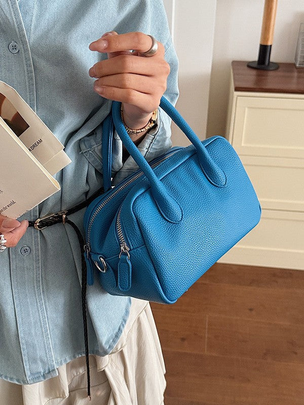 Women's Blue Underarm Fashionable Large Capacity Pillow Women's Shoulder Bag