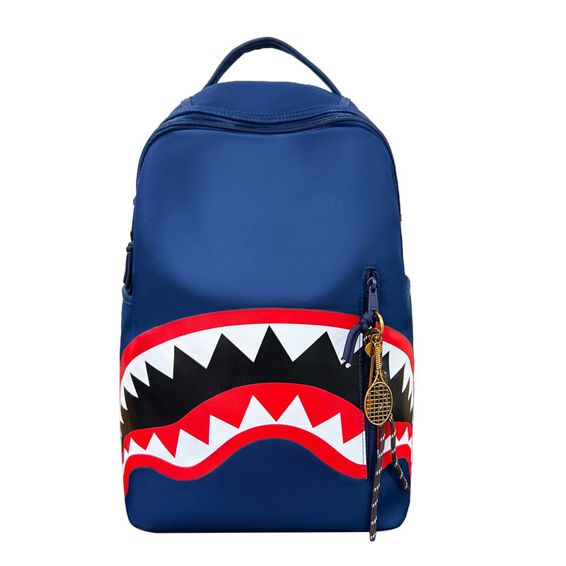 Women's & Men's Shark American Personalized Iti Fashion Trendy Leisure Backpack