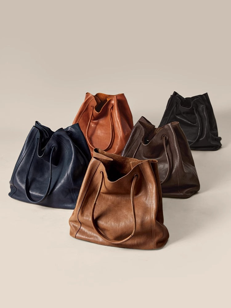 Lazy Commuter High-grade Genuine Leather Large Bags