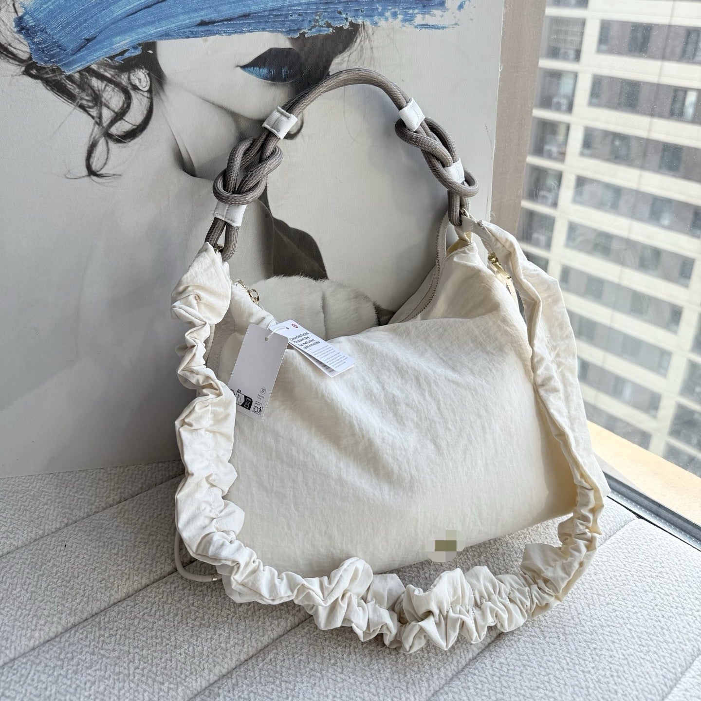 Women's Sweet Large Intestine Twist Personality Nylon Women's Messenger Bag