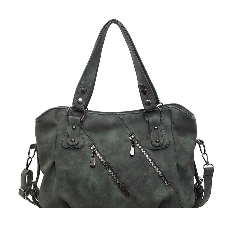Large Capacity American Retro Frosted Commuter Tote Bag