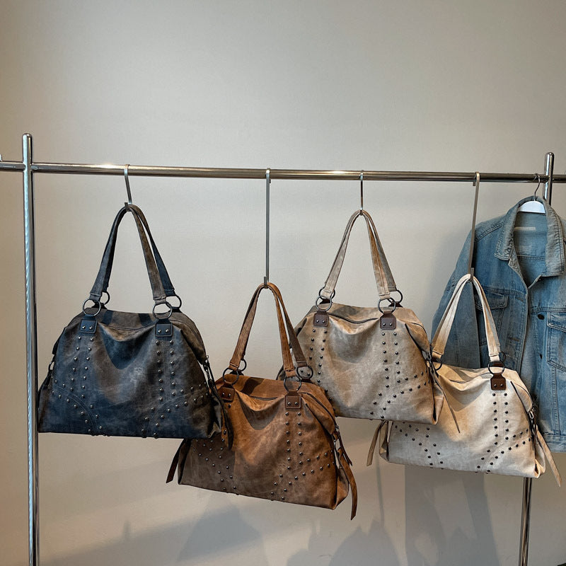 Rivet Large Capacity Vintage Commuter Trend Handbags