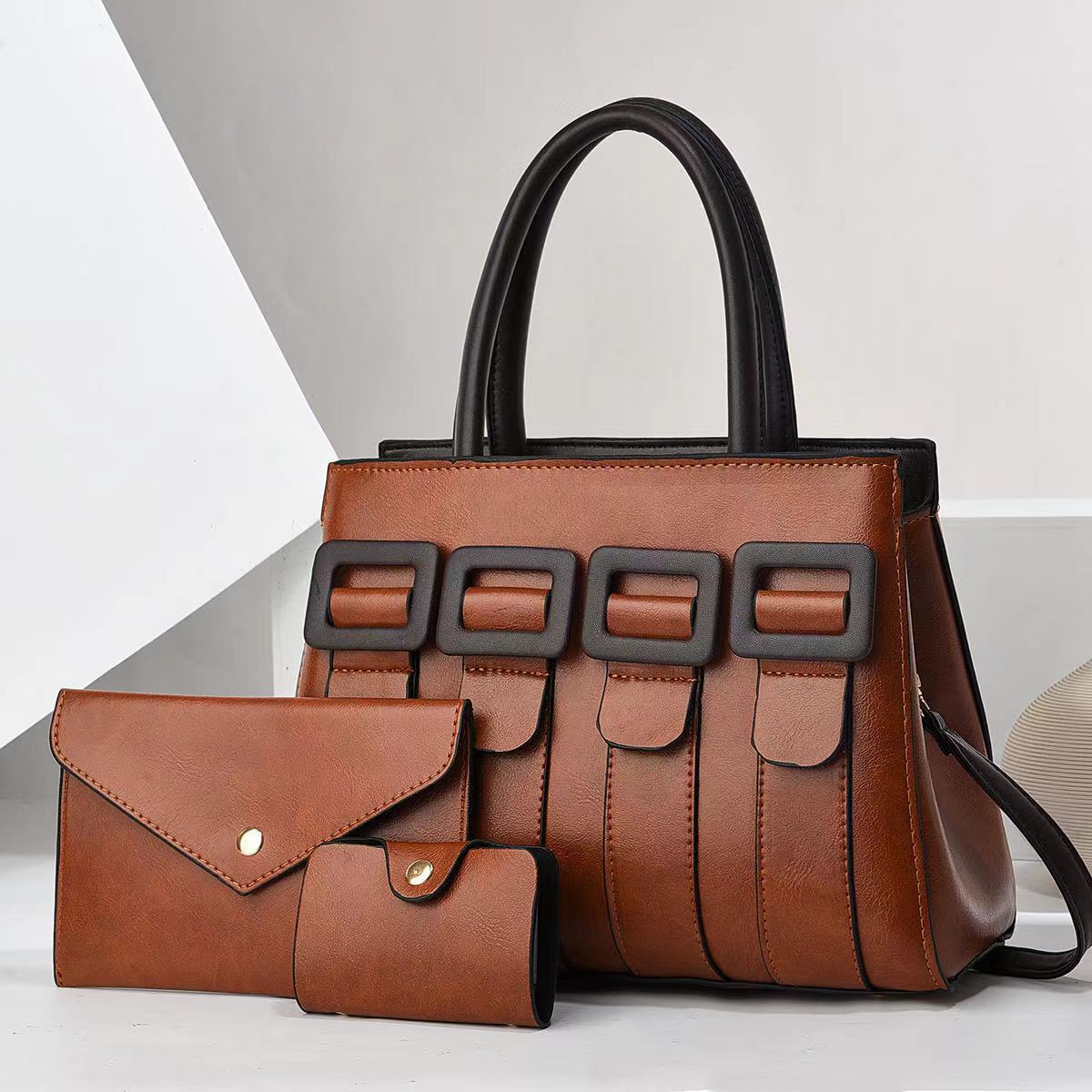 Women's Niche Commuter Set Large Capacity Texture Bags
