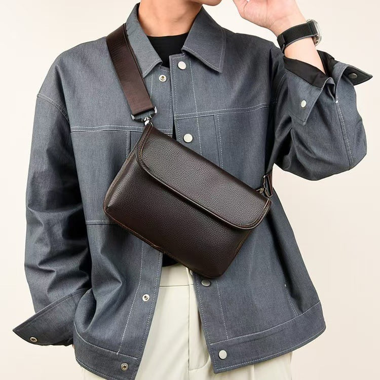 Men's Fashion Soft Leather Cool Commuter Elegant Bags