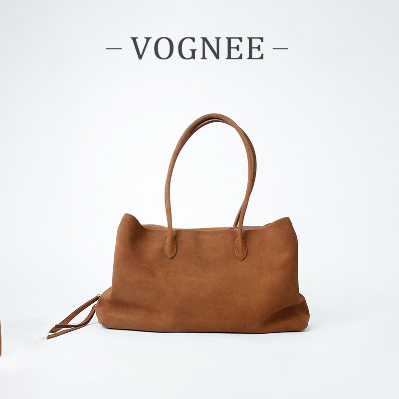 Cattlehide Leather Surface Fashionable Suede Commuter Design Bags
