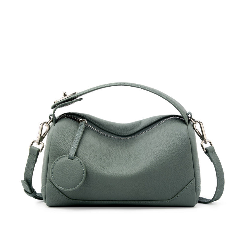 Women's First Layer Cowhide Boston Trendy Genuine Bags