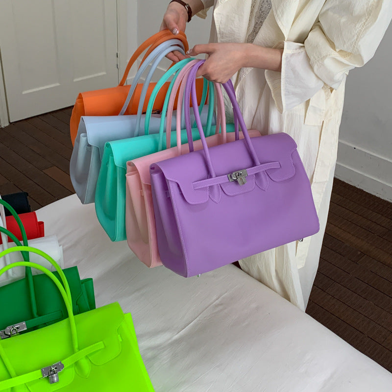Summer Commuter Fashion Transparent Large Capacity Women's Handbag