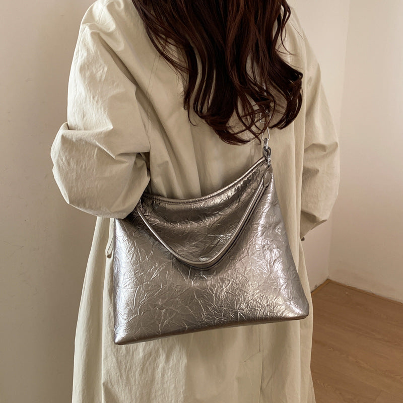 Women's Retro Wax Oil Leather High-grade Sensor Bags