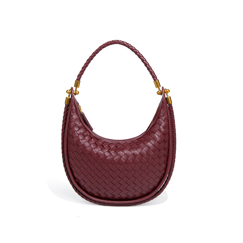 Women's Woven High Sense Selenodont One Retro Fashion Underarm Bag