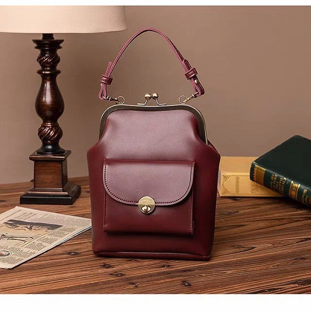 Comfortable Versatile Artistic Retro Clip Simple Handbags