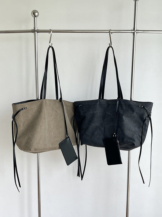 Women's Vintage Canvas Large Capacity Totes Simple Idle Tote Bag
