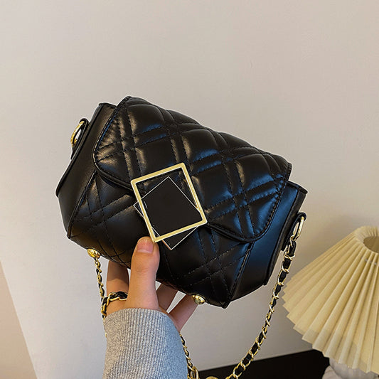 Women's Rhombic Chain Summer Fashion Trendy White Women's Shoulder Bag