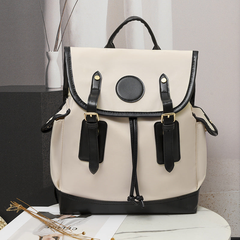 Women's Western Style Contrast Color Portable High-grade Large Capacity Fashion Bucket Bags