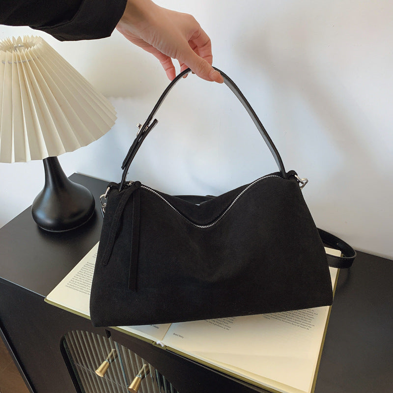 Women's Frosted Leather Underarm Korean Soft Large Women's Messenger Bag