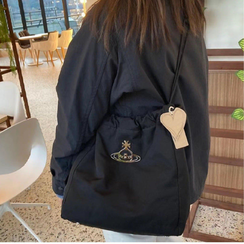 Casual Women's Nylon Cloth Saturn Drawstring Bags