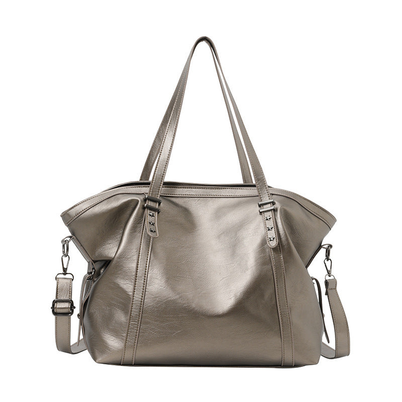 Women's Commute Autumn Tide Large Capacity Soft Leather Tote Bags