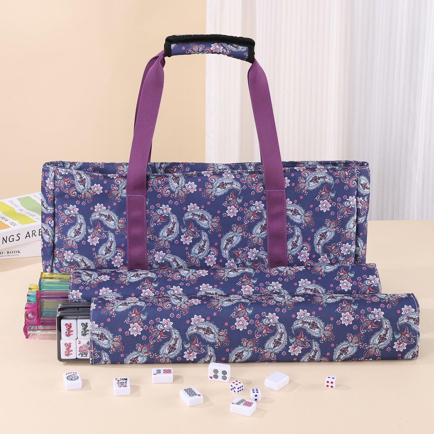Mahjong Set Large Capacity Portable Toiletry Folding Bags