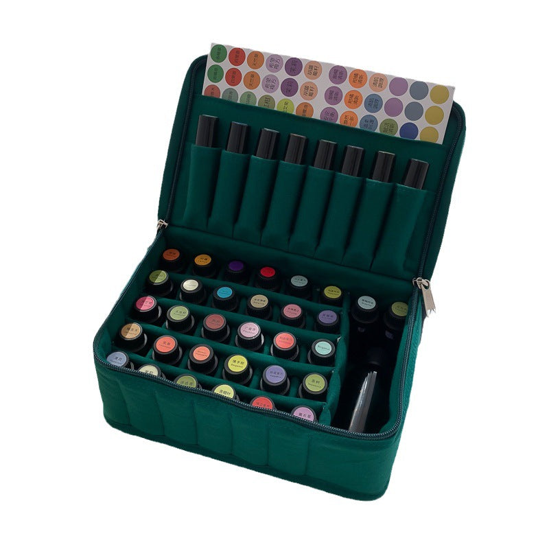 Simple Solid Color Portable Knitted Cotton Storage Convenient Packing Makeup Bag