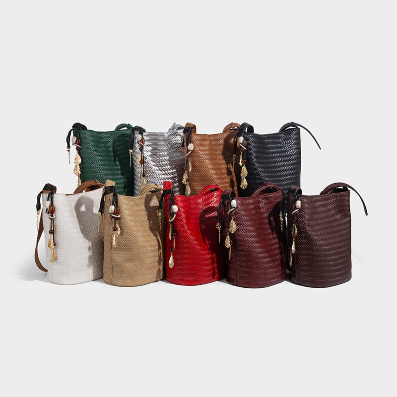 Niche Knitting Retro Affordable Luxury High-grade Bucket Bag