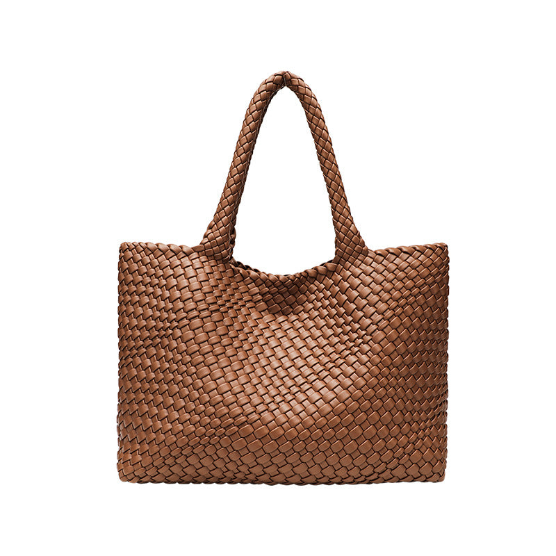 Women's Hand-woven Big Capacity Quantum High Sense Women's Shoulder Bag