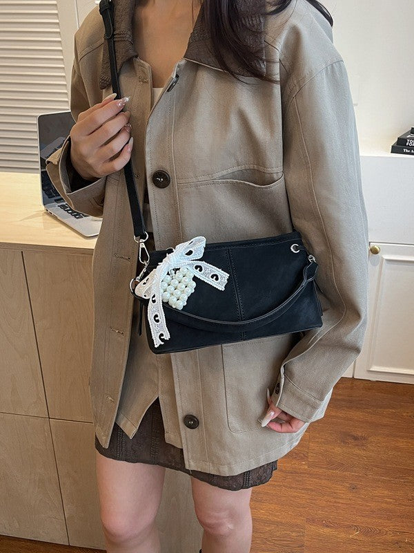 High-grade Purple Niche Stitching Hand Carrying Springtide Versatile Women's Messenger Bag