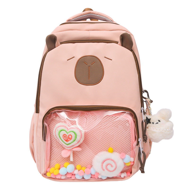 Cartoon Niche Design Two-dimensional Transparent Layer Backpacks