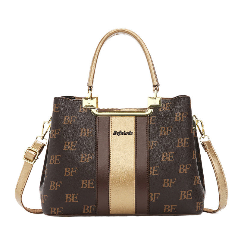 Women's Valentine's Day Free Fashion Color Matching Single Large Handbags
