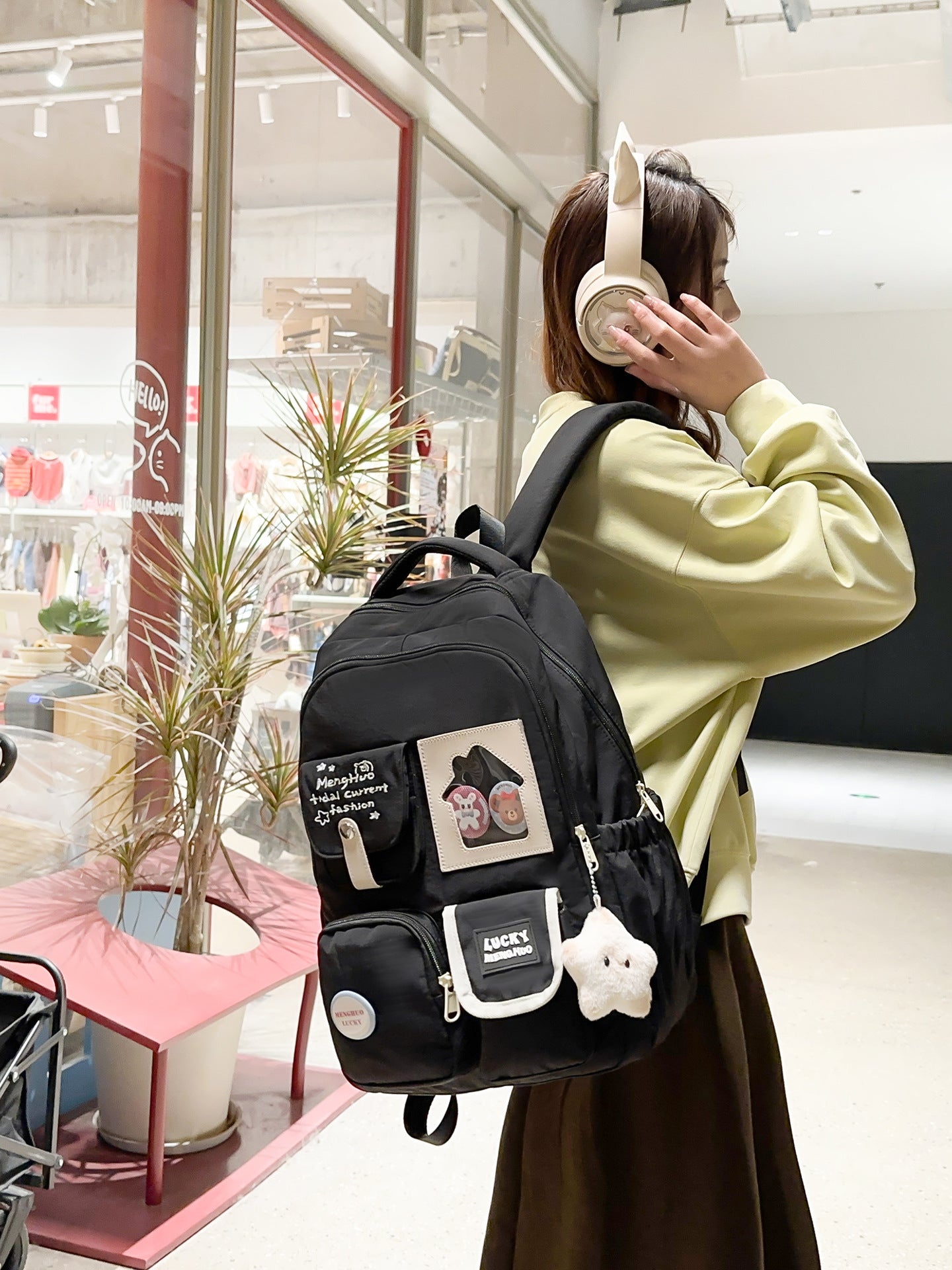 Capacity High Cute Dopamine Primary Secondary Backpacks