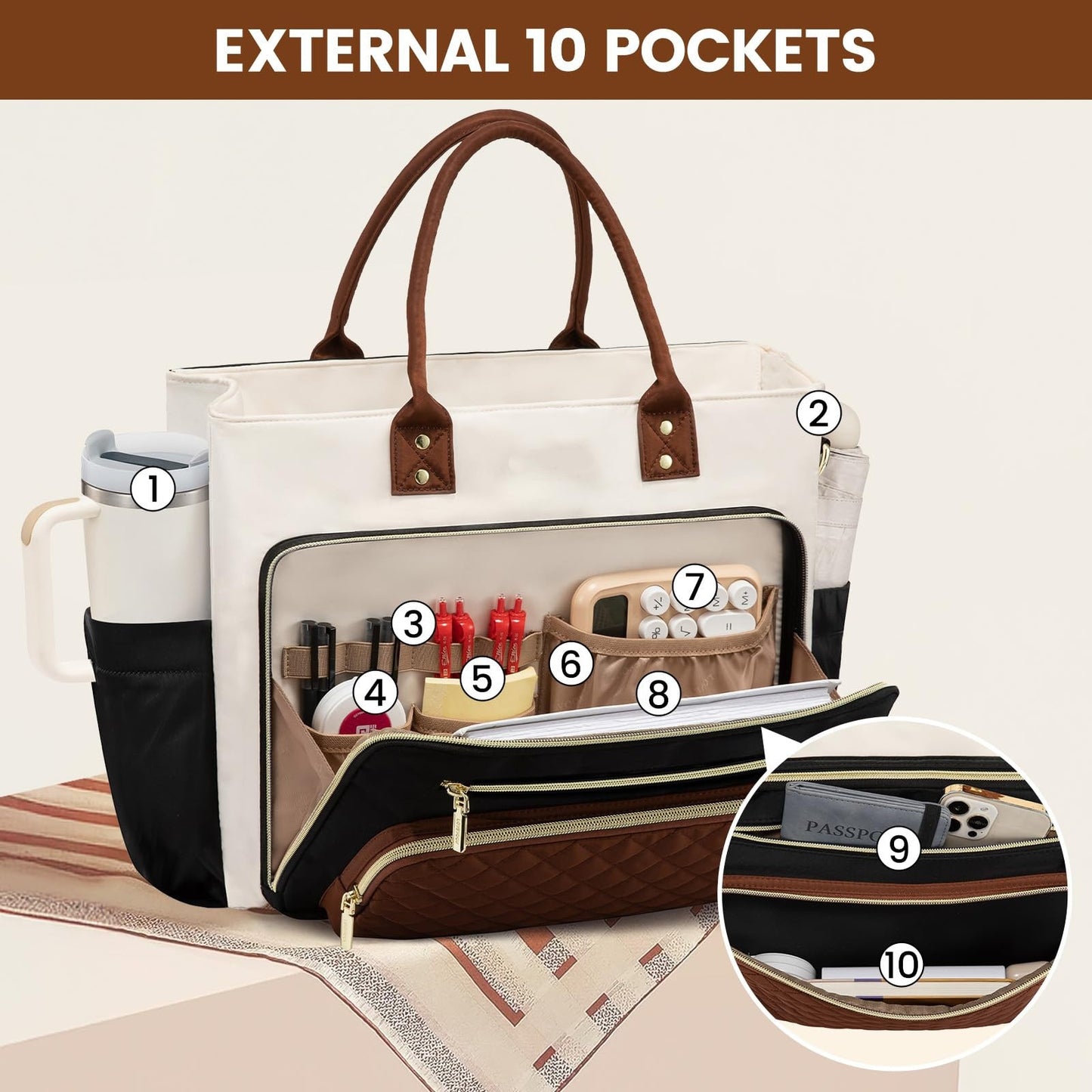 Women's Size Of Cup Saucer Brief Teachers Handbags