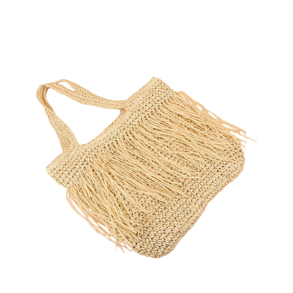 Women's Tassel Hand-woven Seaside Holiday Fashion Large Capacity Women's Shoulder Bag