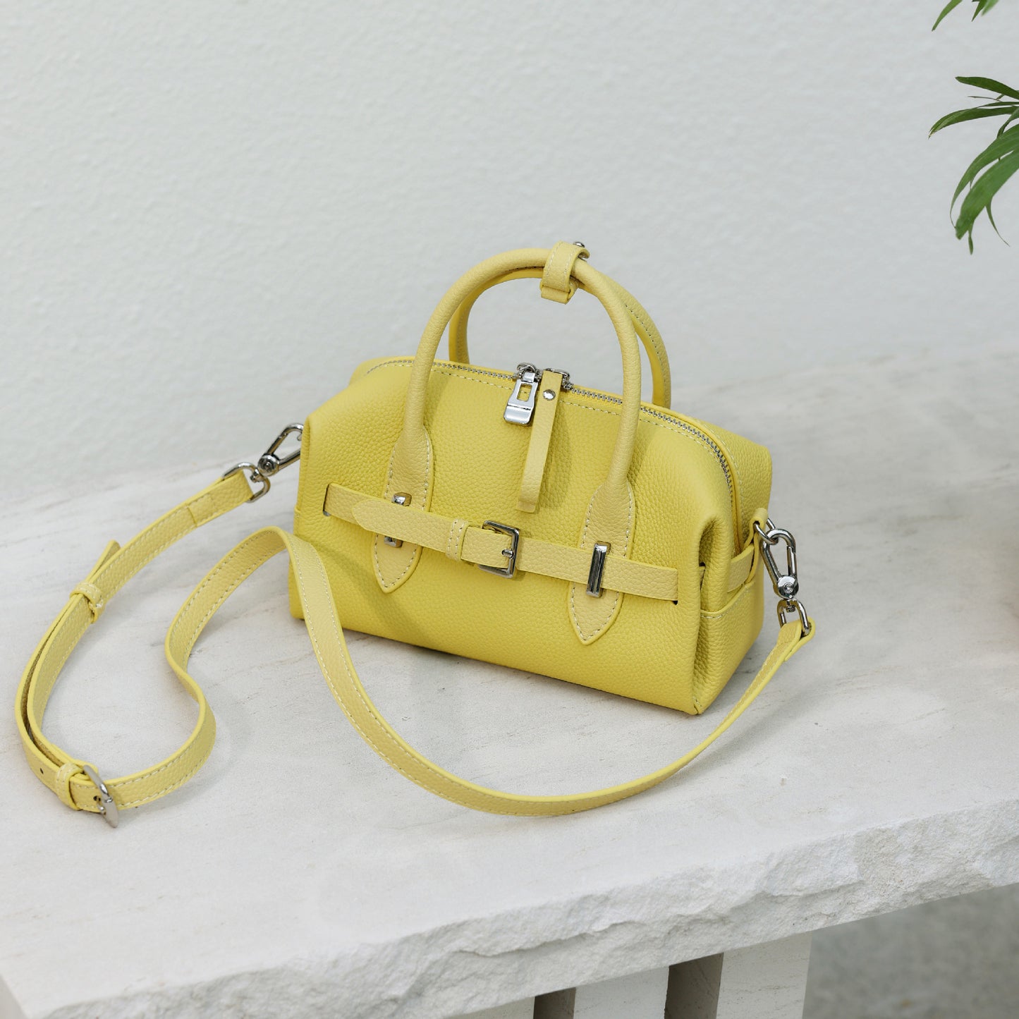 Women's Bowling Genuine Leather Niche High-grade Large Bags