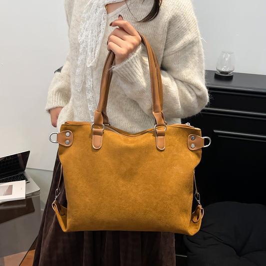 Women's Leopard Print Stylish Good Texture Underarm Large Tote Bags